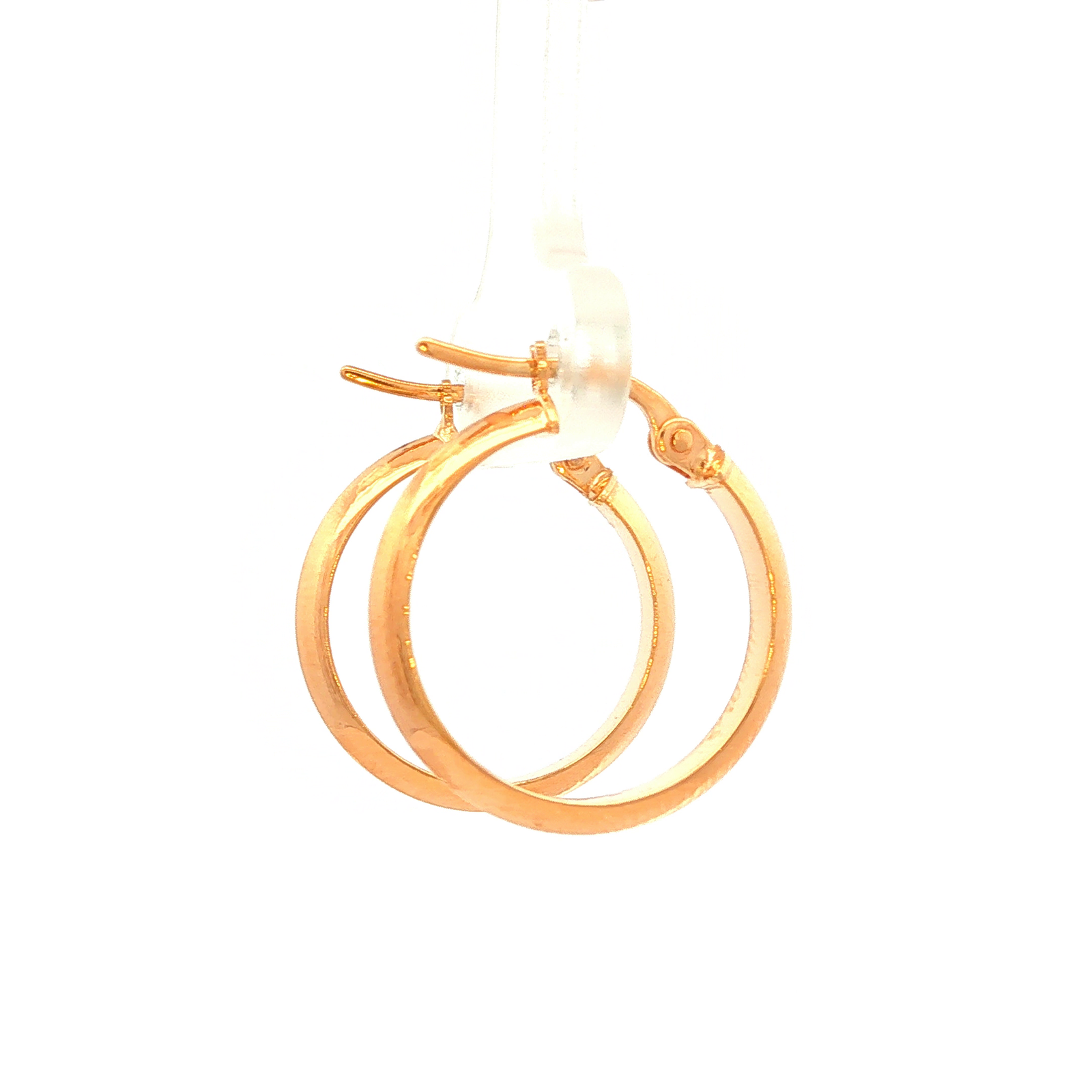 Concave Half Round Plain Hoop in Yellow Gold