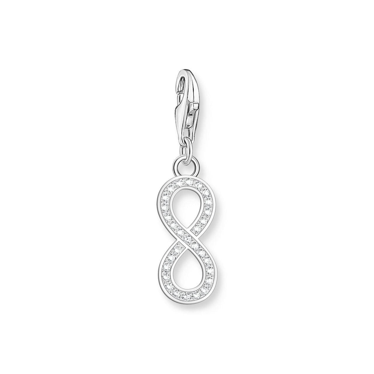 Thomas Sabo Mixed Charms Silver Infinity Charm Pendant With Zirconia Stones Silver