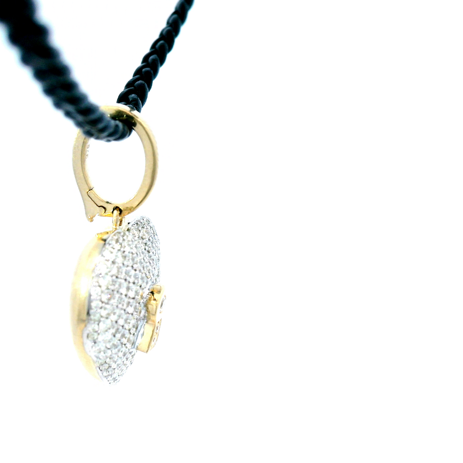 White Gold/Yellow Gold Enhancer Large Heart