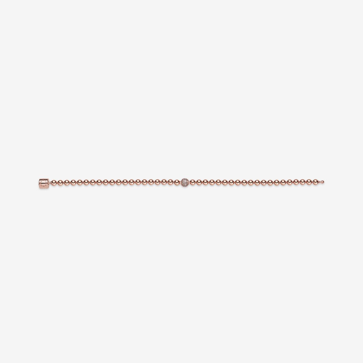 Pandora Rose Beads & Pave Bracelet w Clear CZ