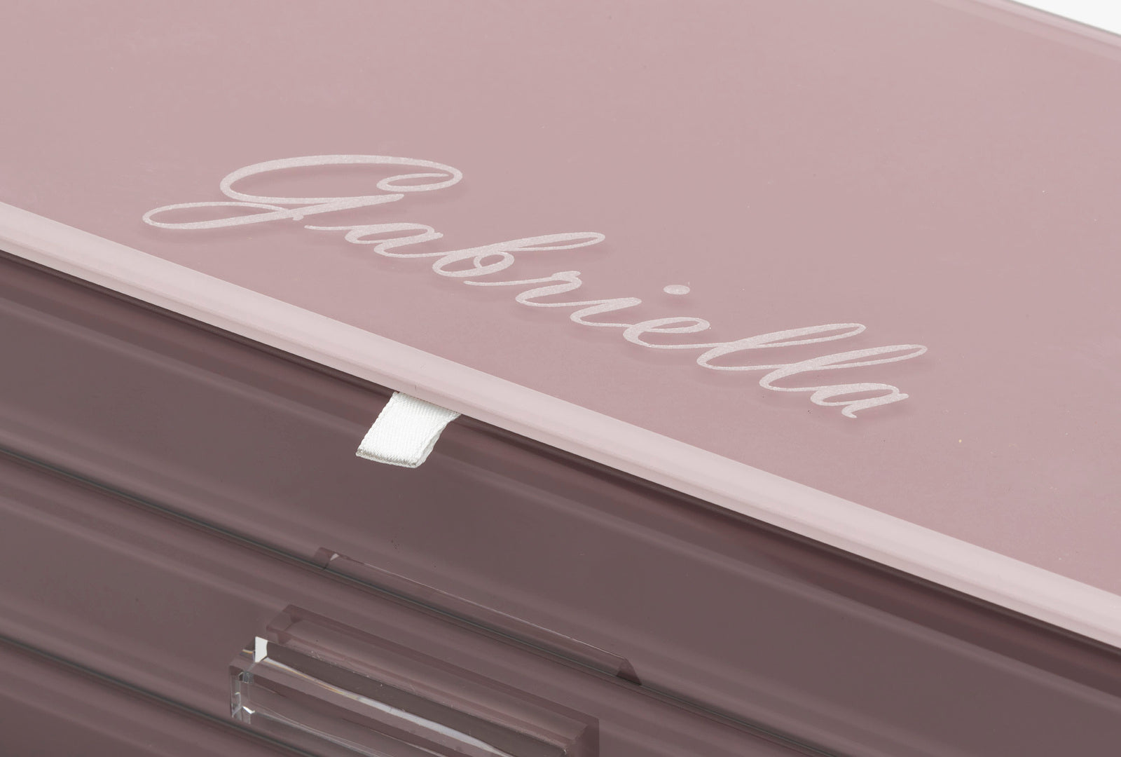 Gabrella Dusty Rose Medium Glass Jewellery Box
