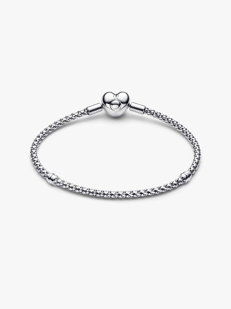 14k gold-plated studded chain bracelet with heart clasp