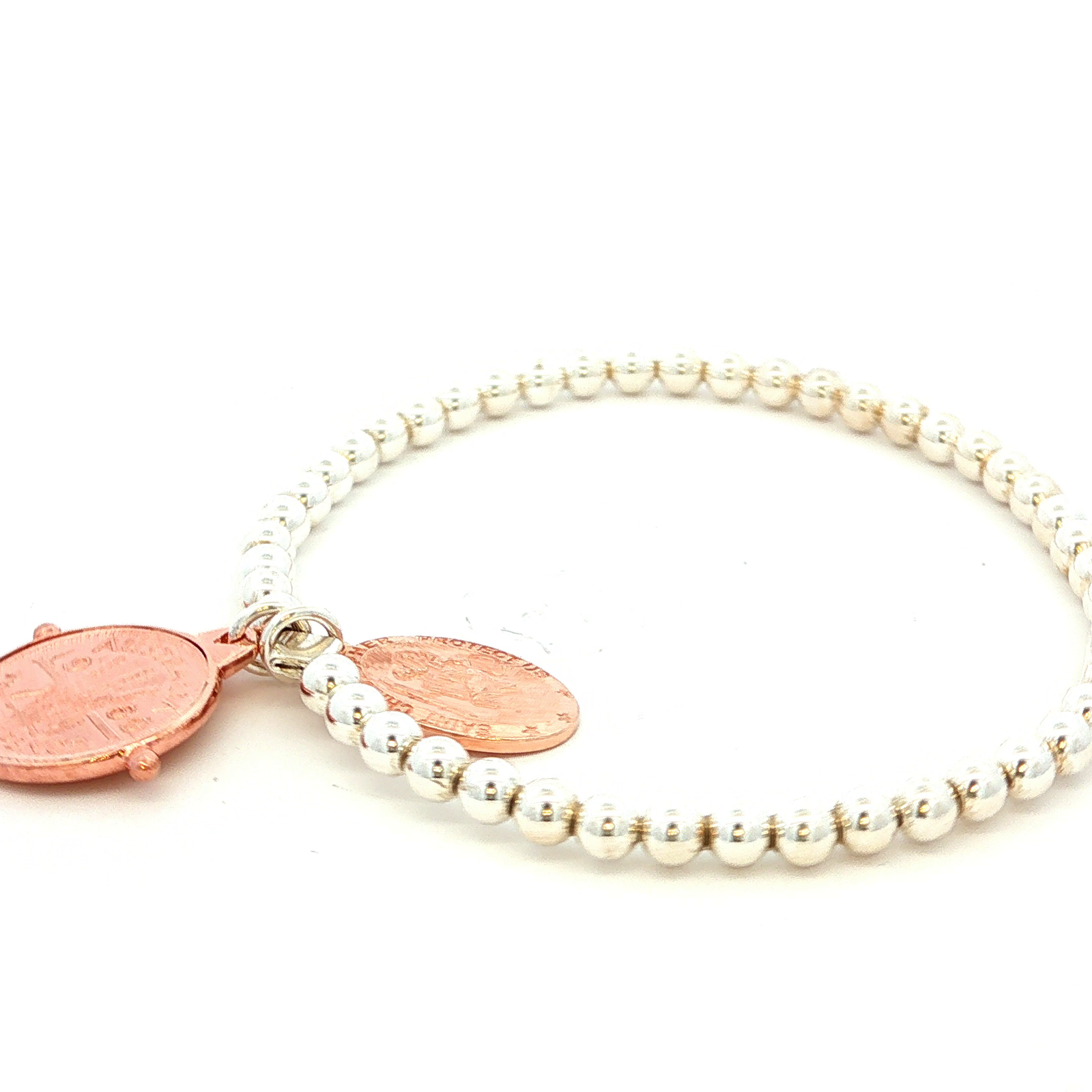 Von Treskow Stretch Ball Bracelet With Threepence Coin