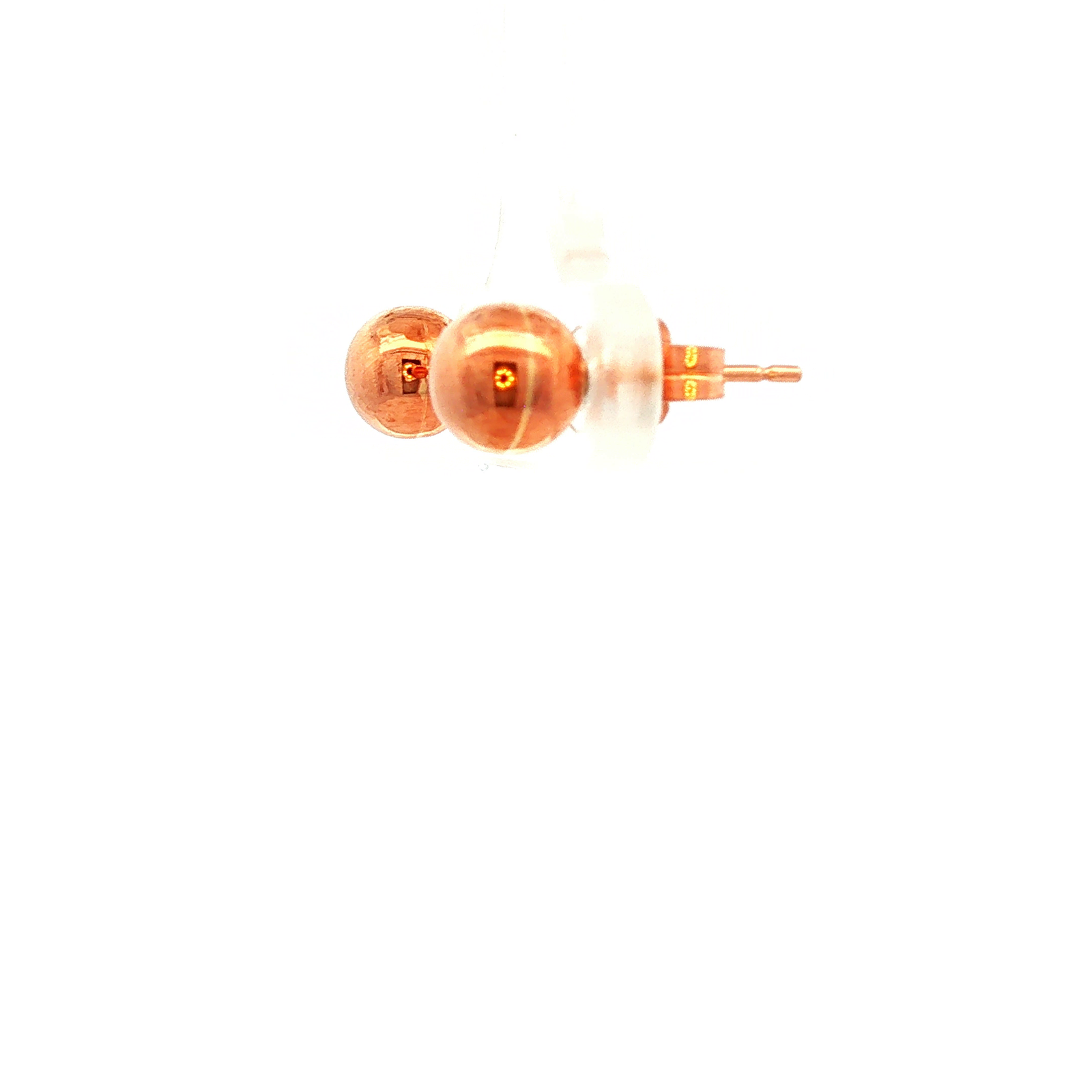 Heavy Ball Studs in Rose Gold