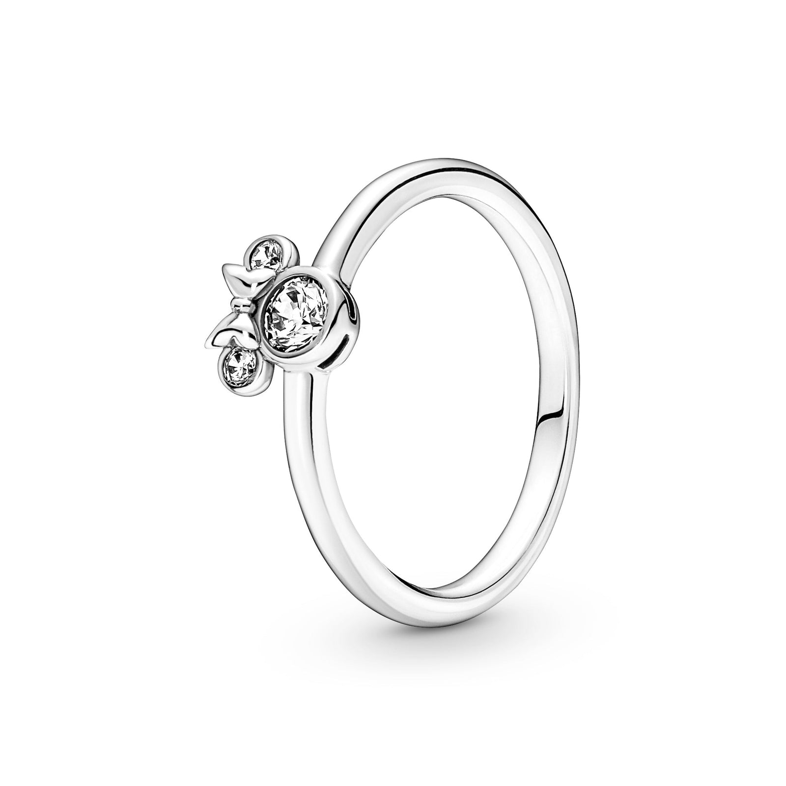 Disney Minnie Mouse sterling silver ring with clear cubic zirconia