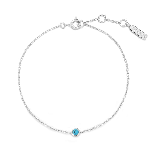 Ania Haie Bezel-Set Lab-Created Turquoise Solitaire Bracelet