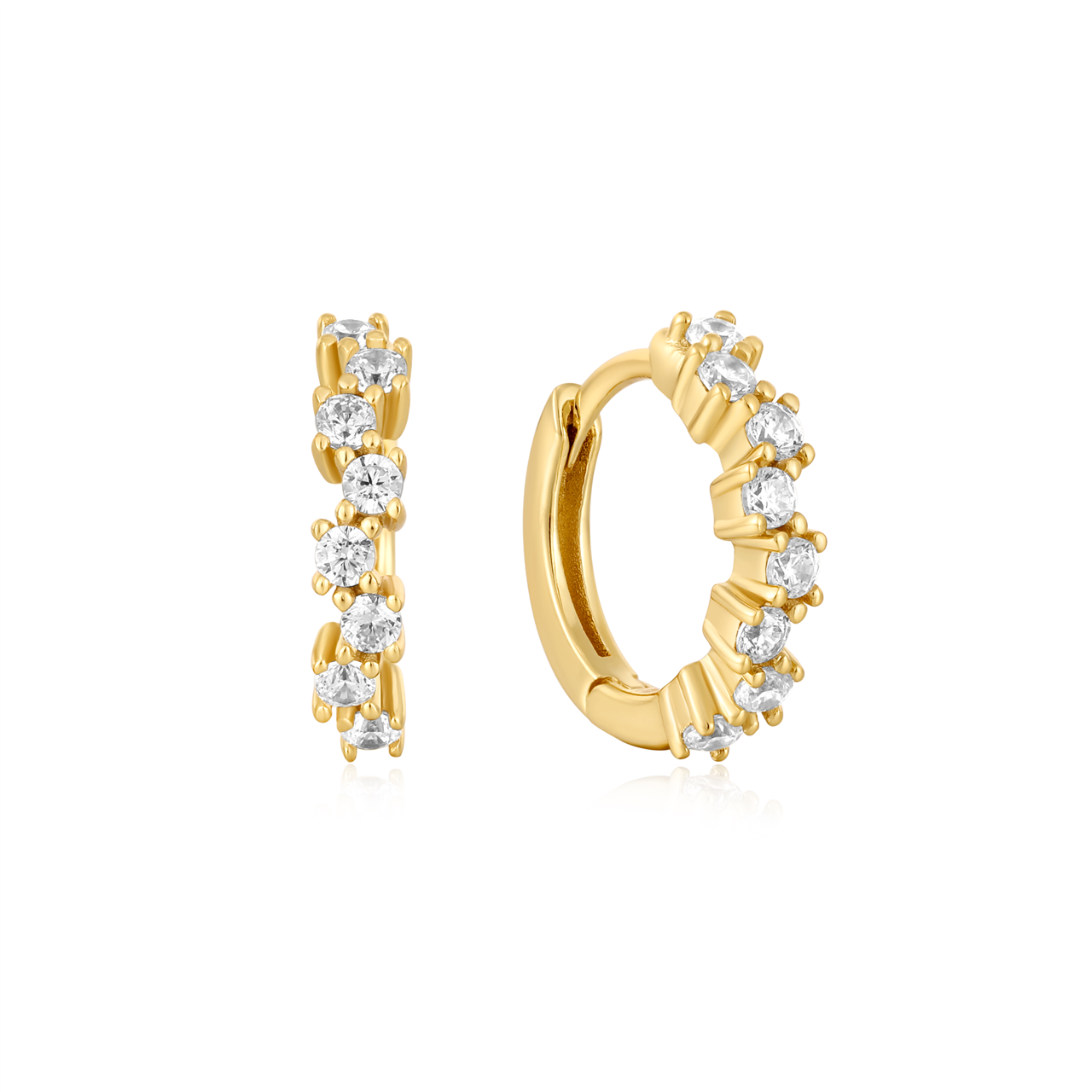 Ania Haie Silver Sparkle Cluster Huggie Hoop Earrings
