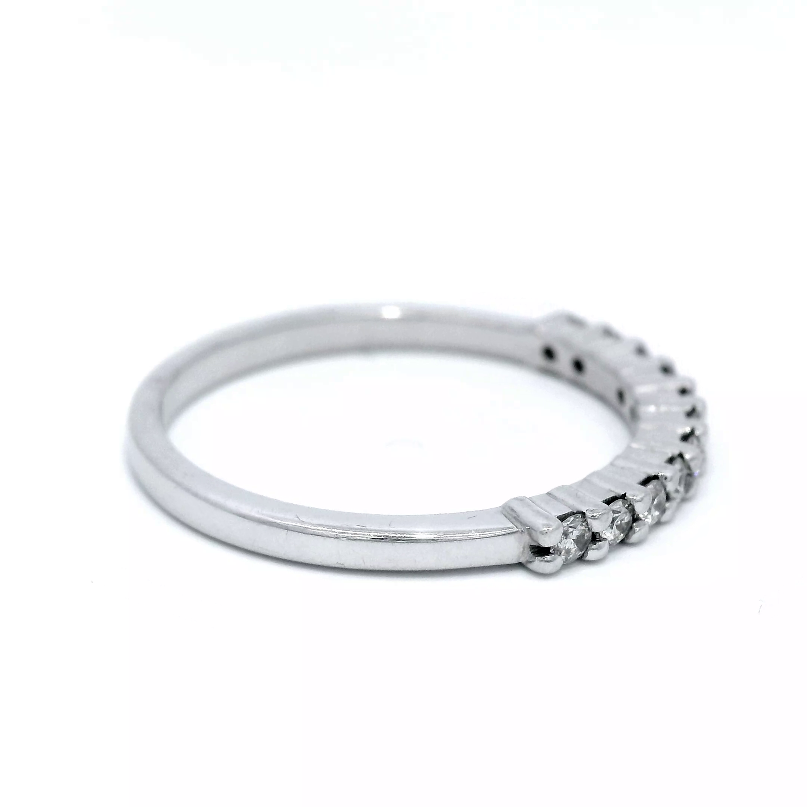 Diamond Set Wedding Ring in White Gold