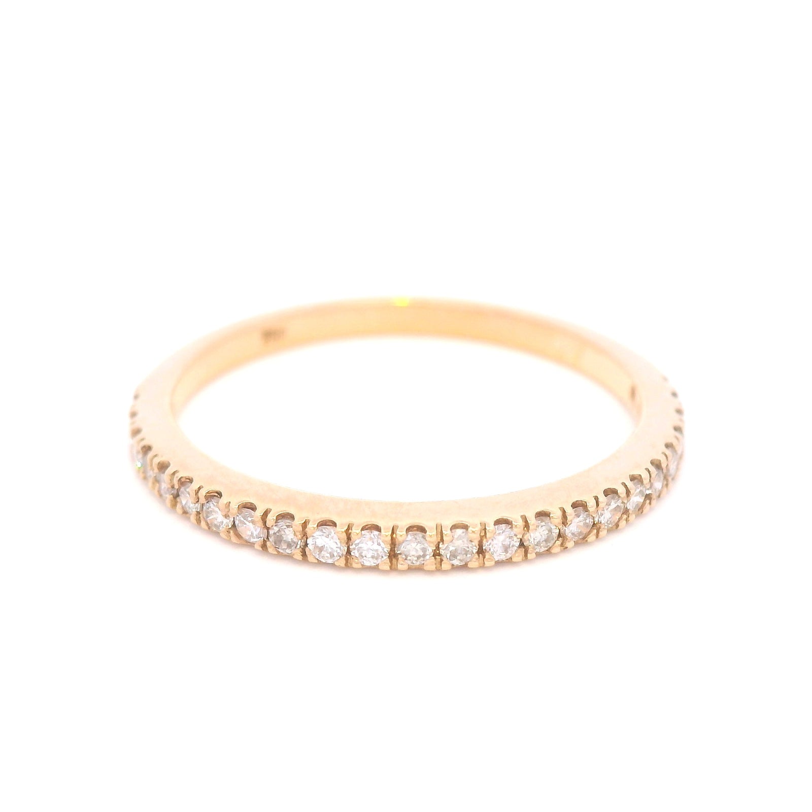 18 Carat Rose Gold Diamond Set Band