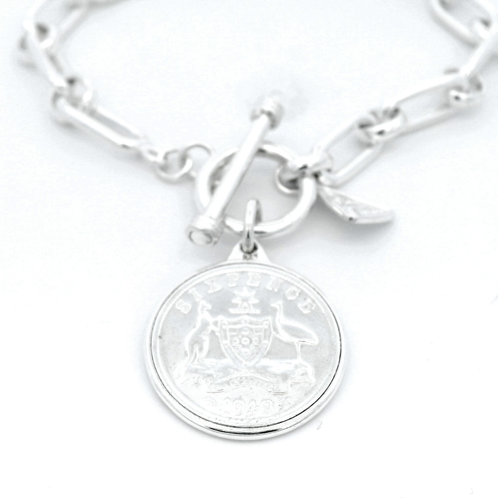 Von Treskow Sterling Silver Alternating Link Belcher Bracelet