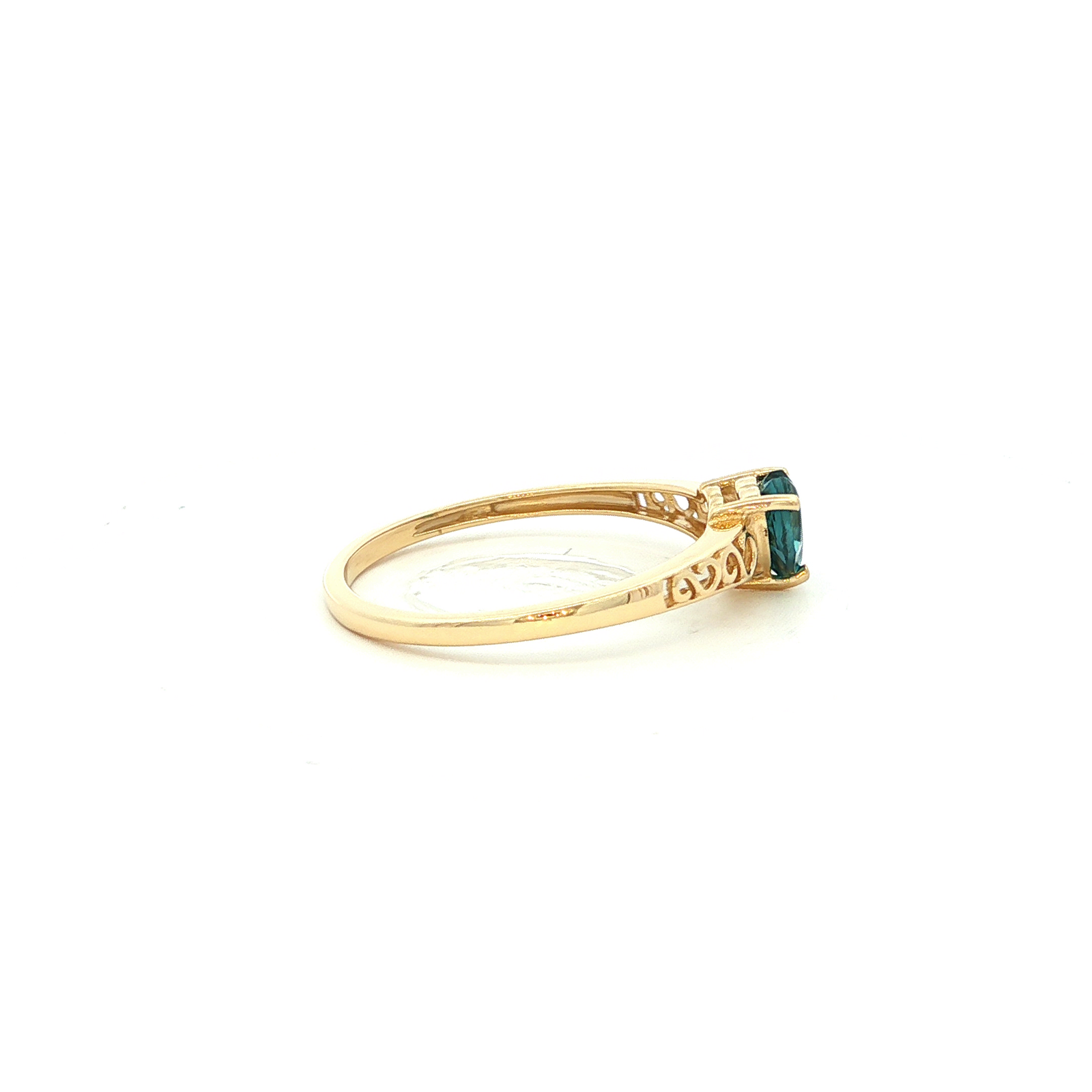 London Blue Topaz Ring in Yellow Gold