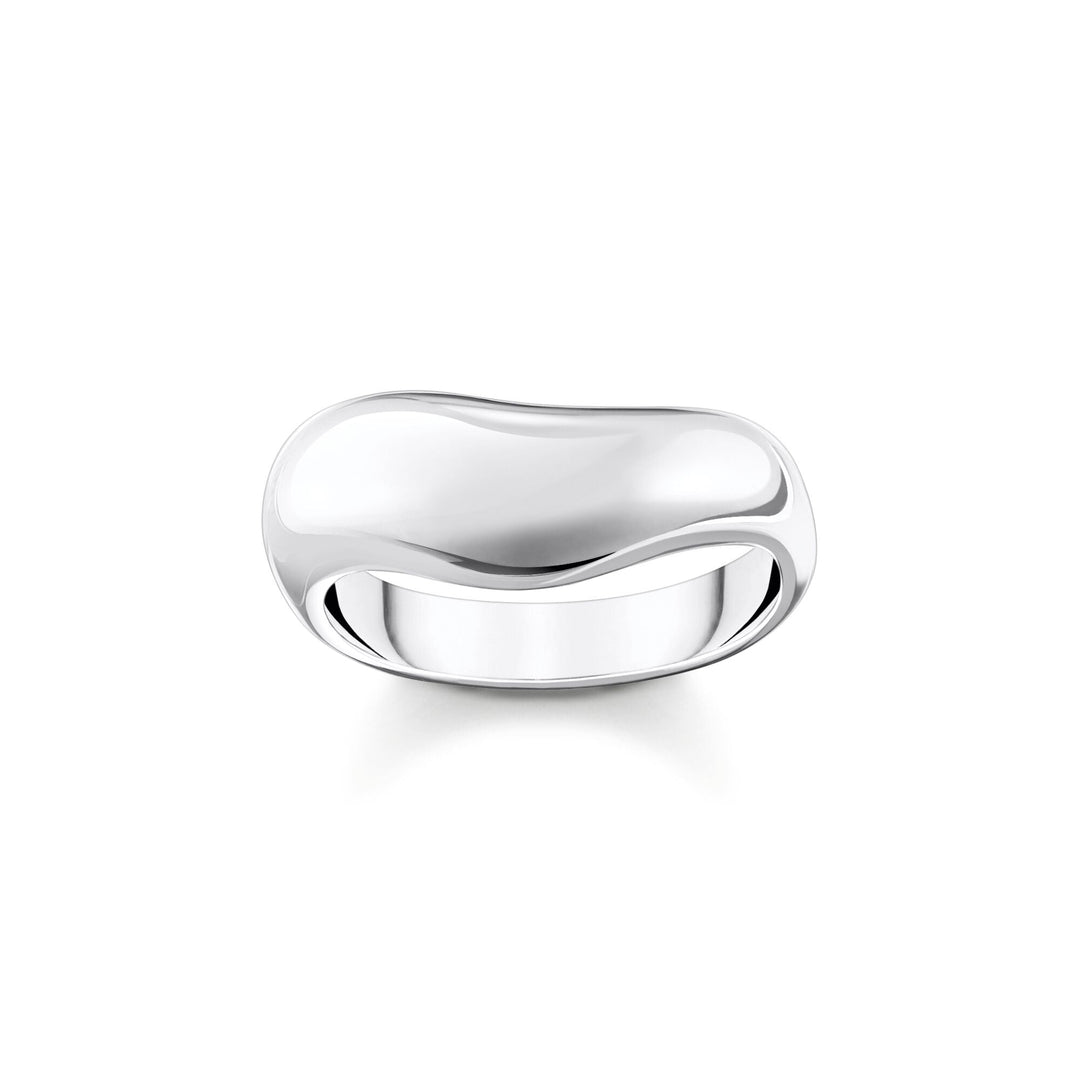 Thomas Sabo Gold Plated Sterling Silver Bold Organic Wave Ring