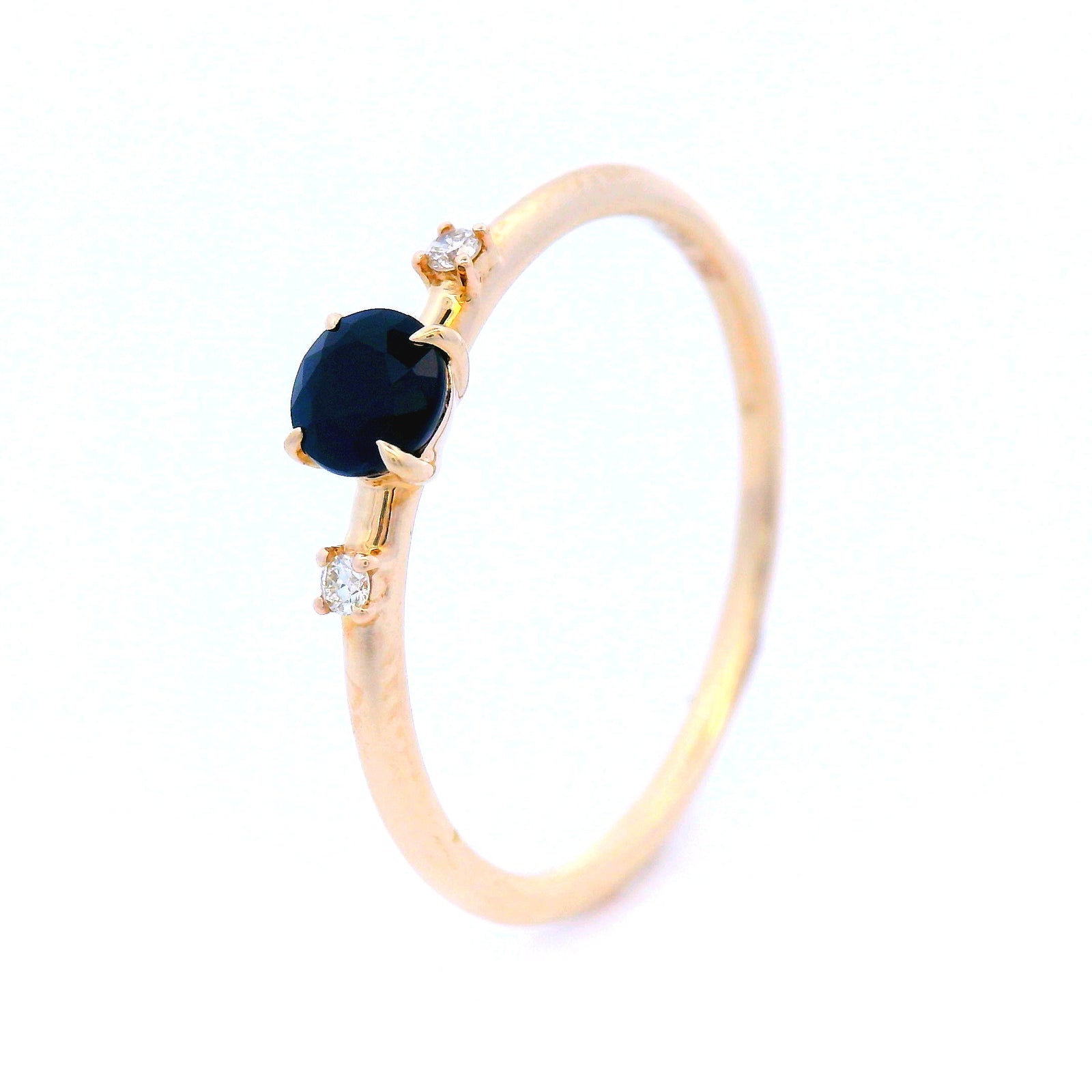 Sapphire-D & Diamond in 9ct Yellow Gold