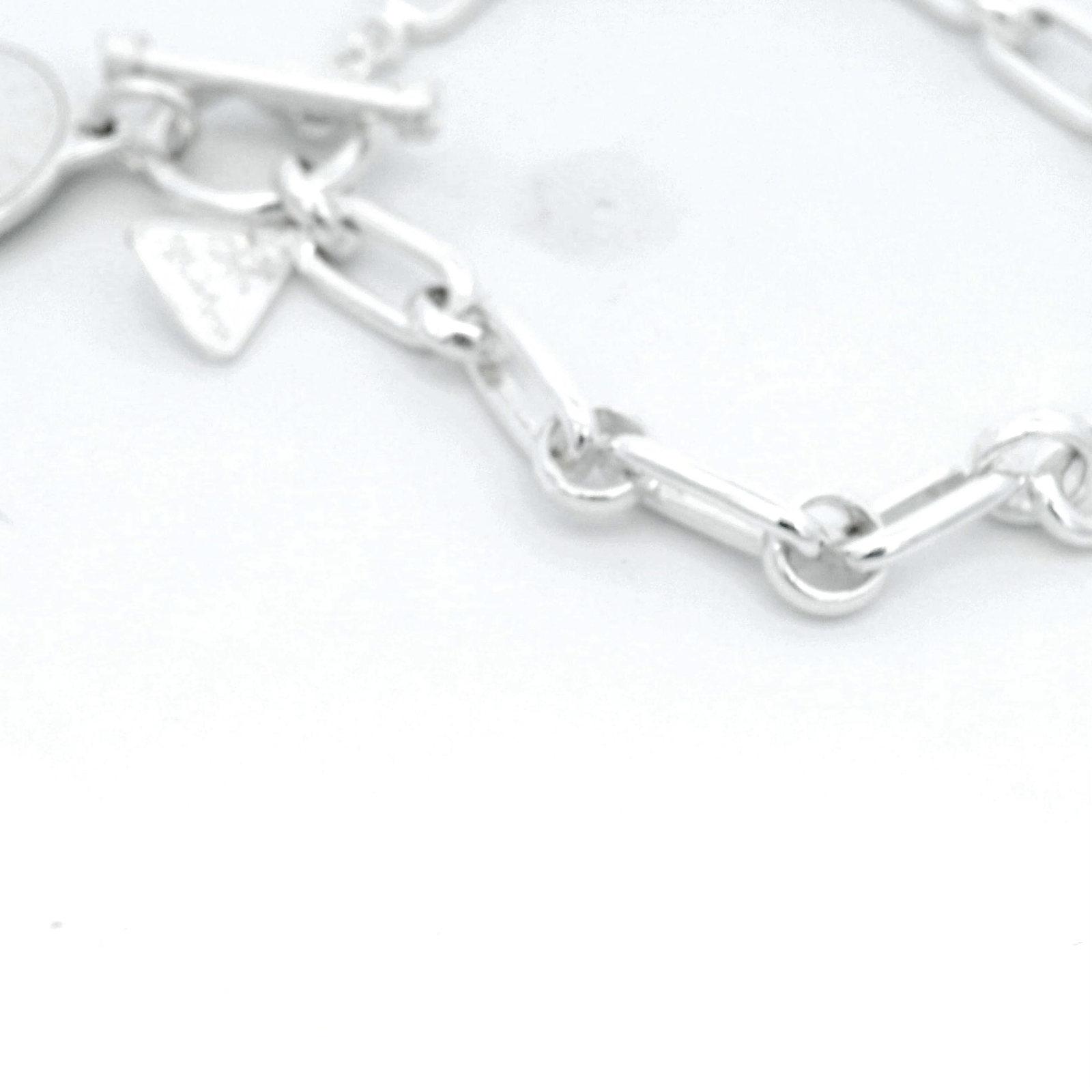 Von Treskow Sterling Silver Alternating Link Belcher Bracelet