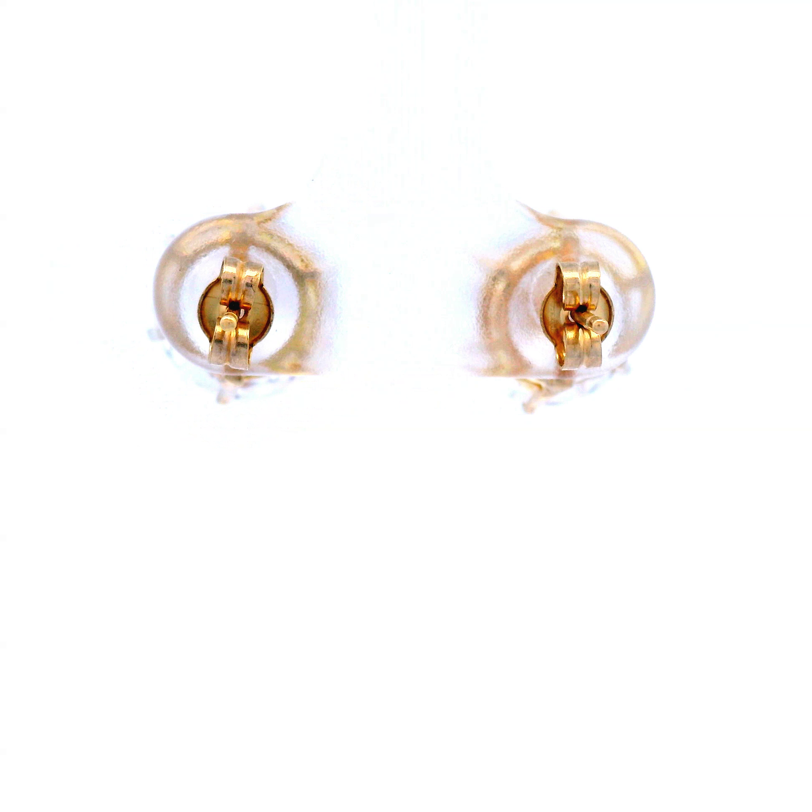 Large Cubic Zirconia Claw Set Stud Earrings Set in 9 Carat Gold