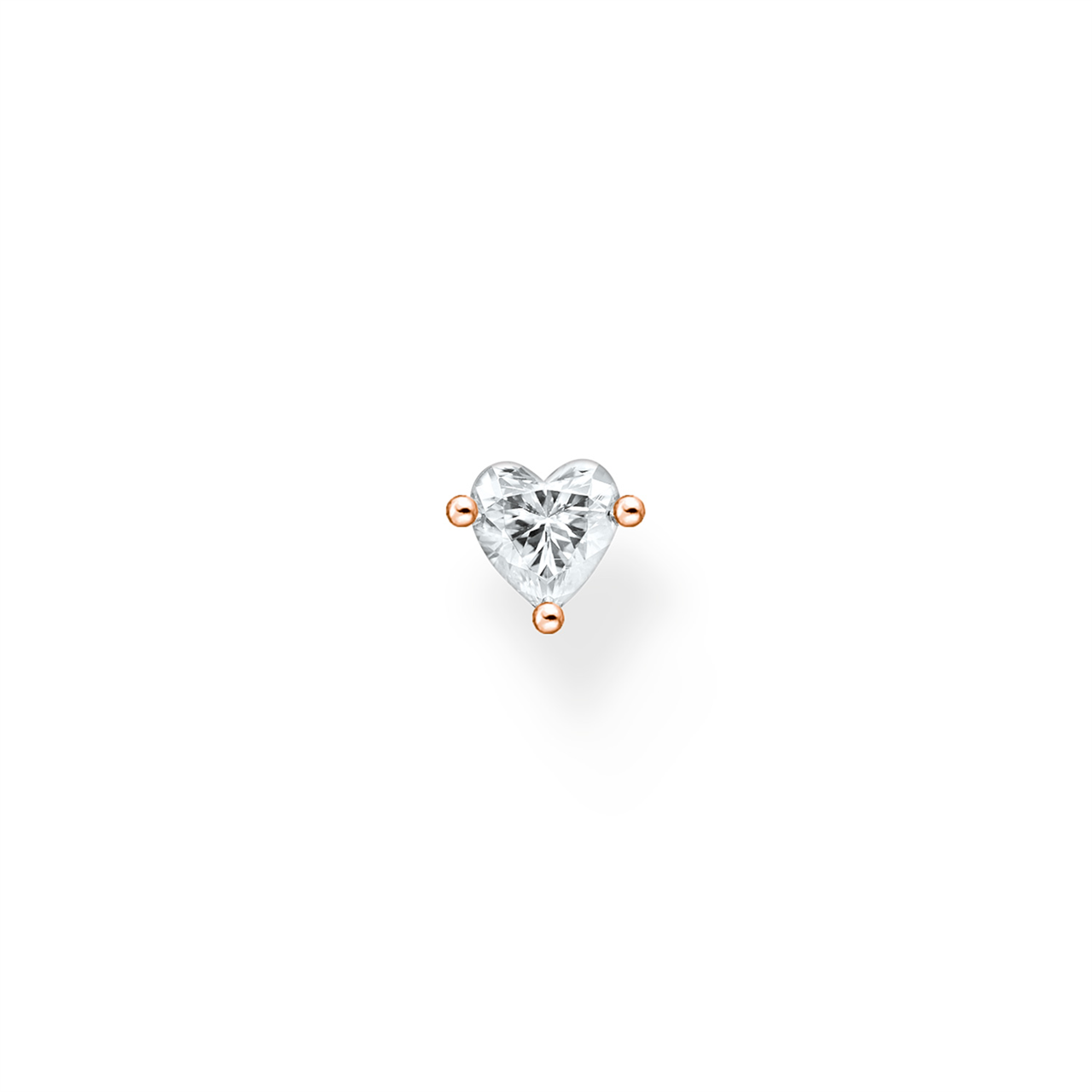 Thomas Sabo Single Ear Stud Heart Rose Gold