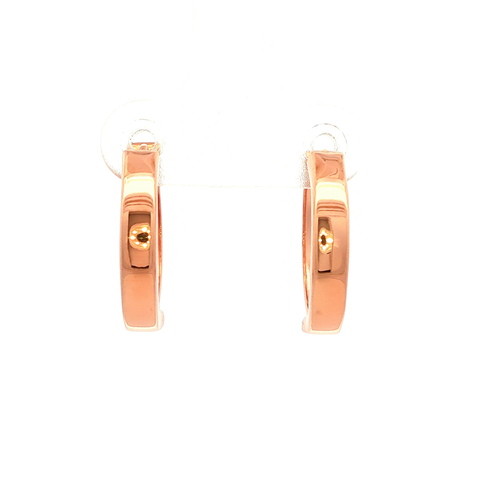 Plain Huggie Earrings in Rose Gold