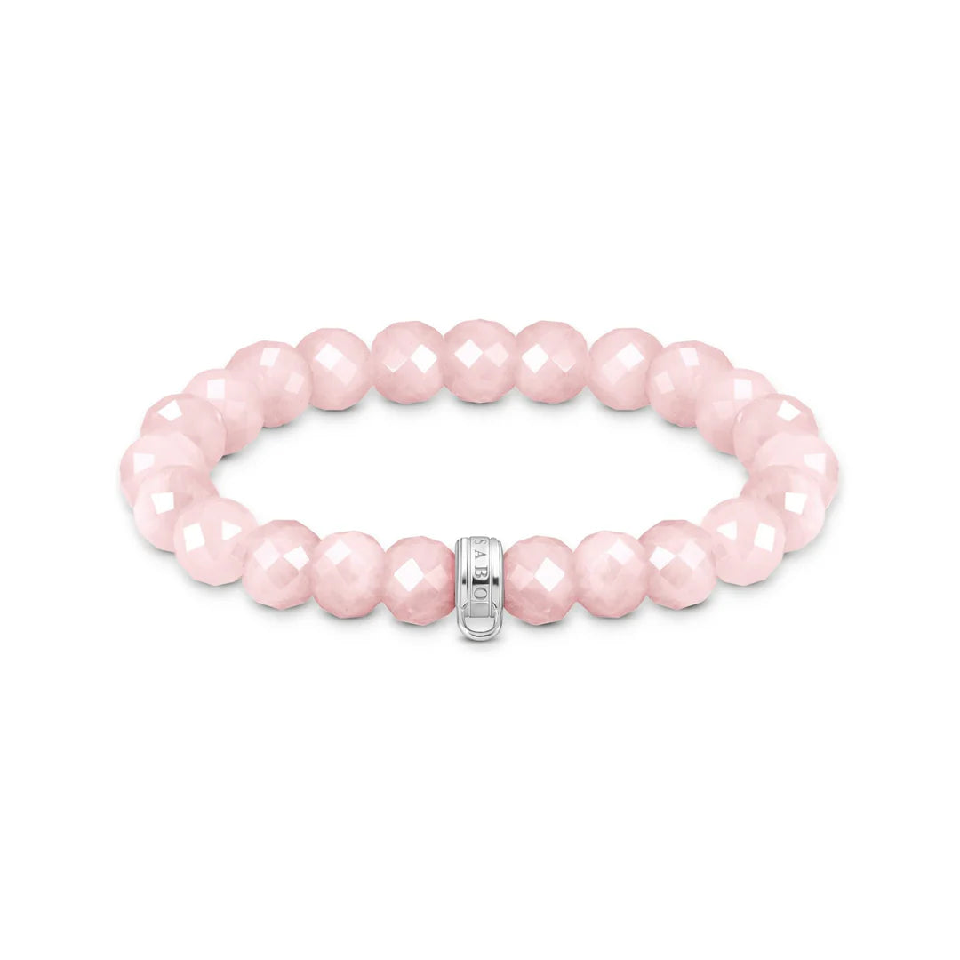 C/CLUB ROSE QUARTZ BEAD B/L 19cm
