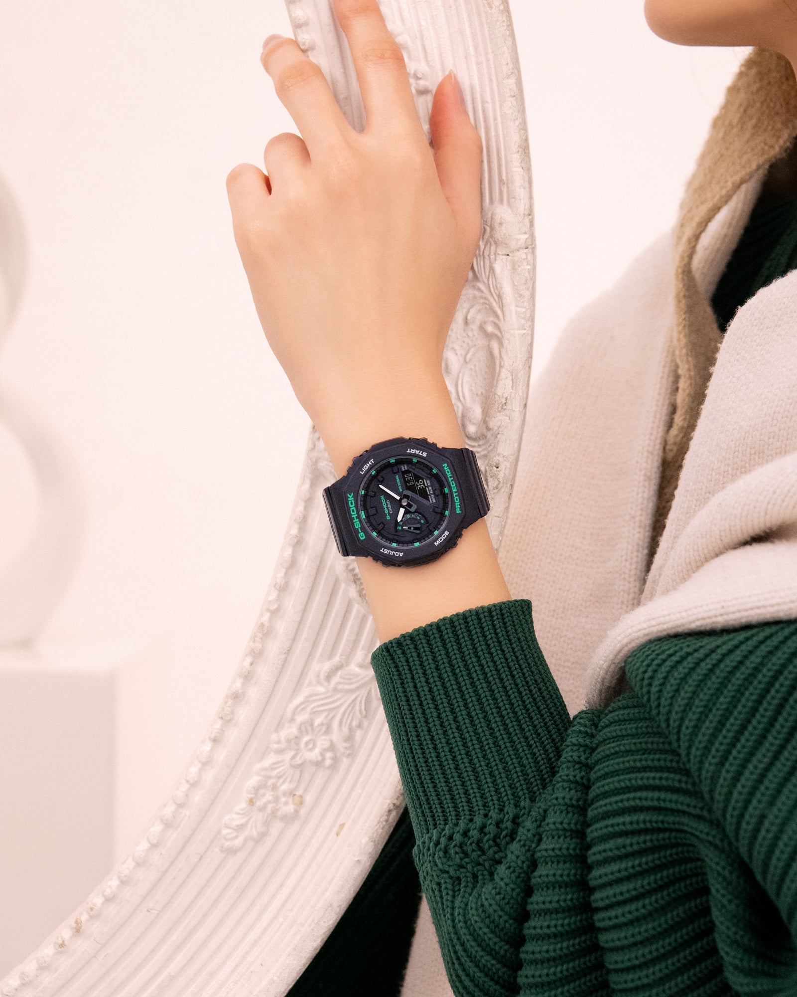 G-Shock Mid Duo Green Accent Watch GMAS2100GA-1A