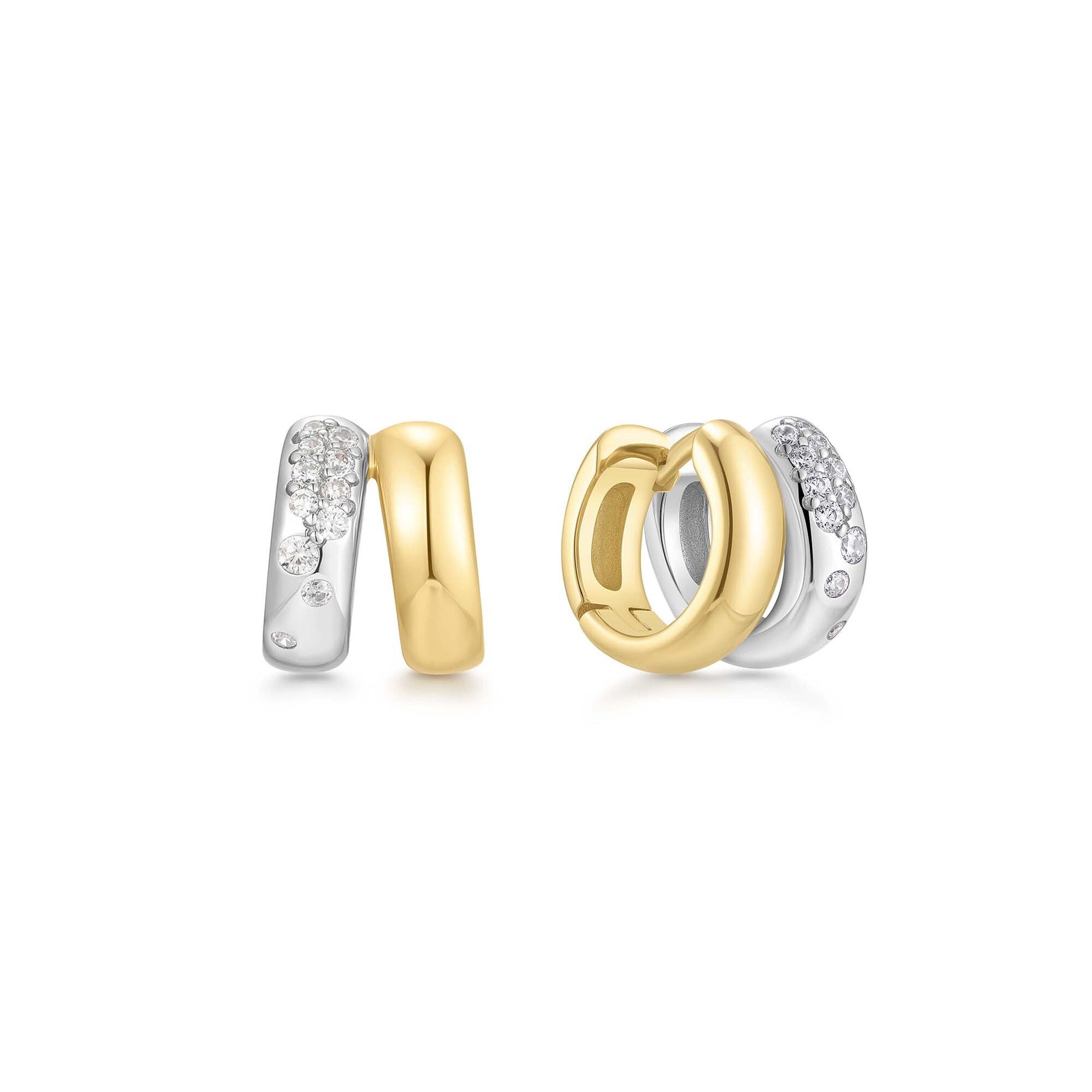 Ania Haie Double Huggie Hoops Earrings