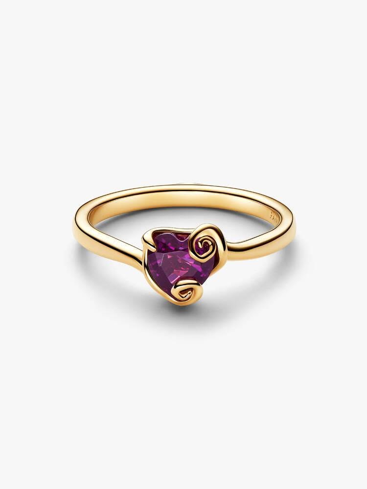 Disney Sally 14k gold-plated ring with violet purple crystal
