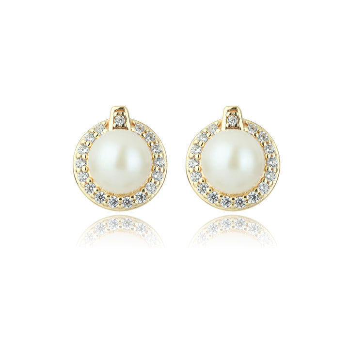 Georgini Oceans Tasman Freshwater Pearl Earrings Gold