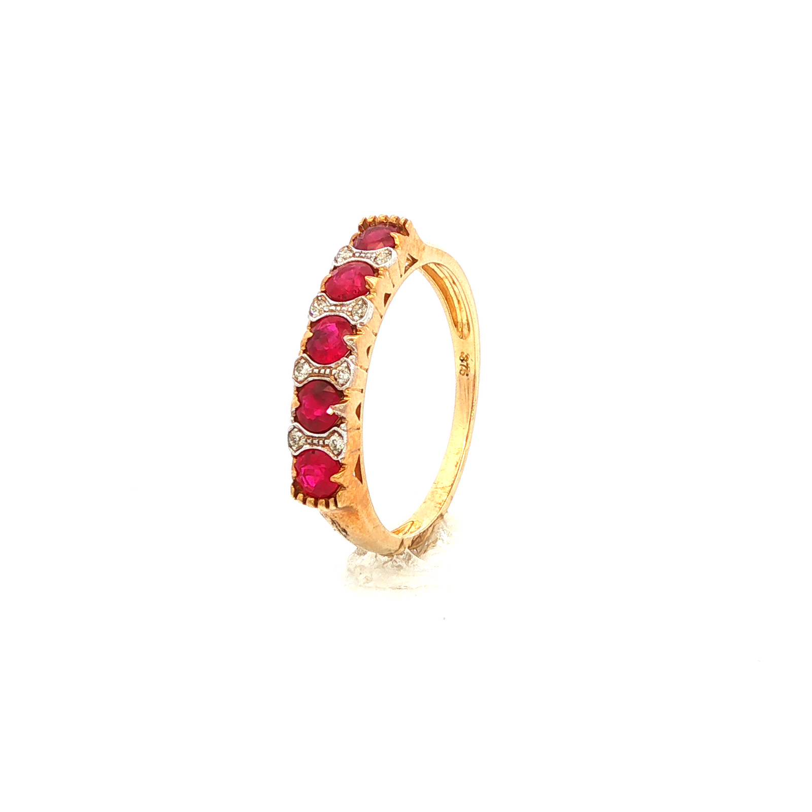 Ruby and Diamond Ring in Yellow Gold