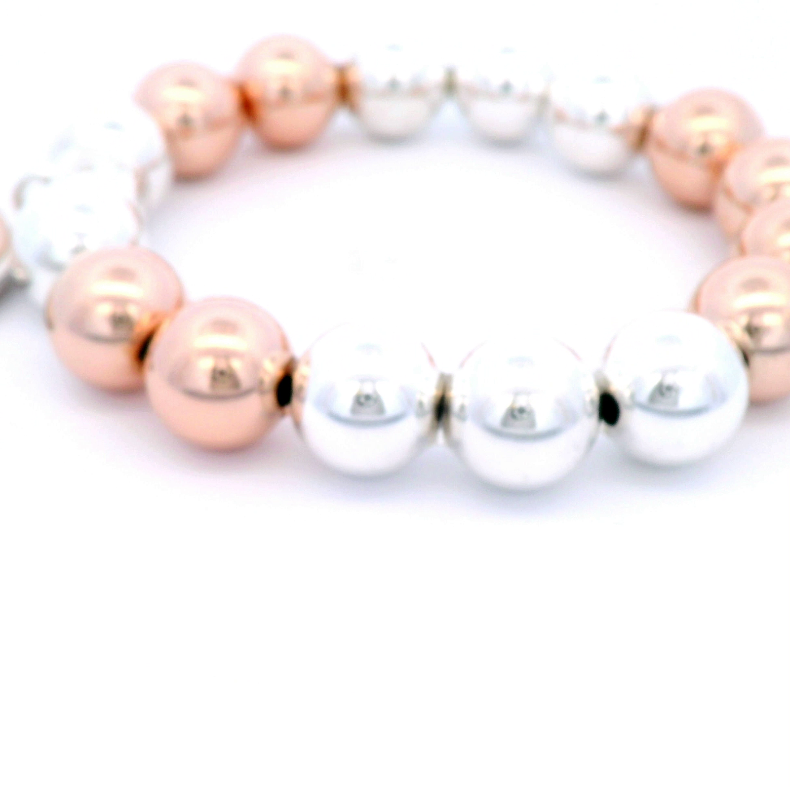 Von Treskow Two Tone Stretchy Bracelet with Half Penny