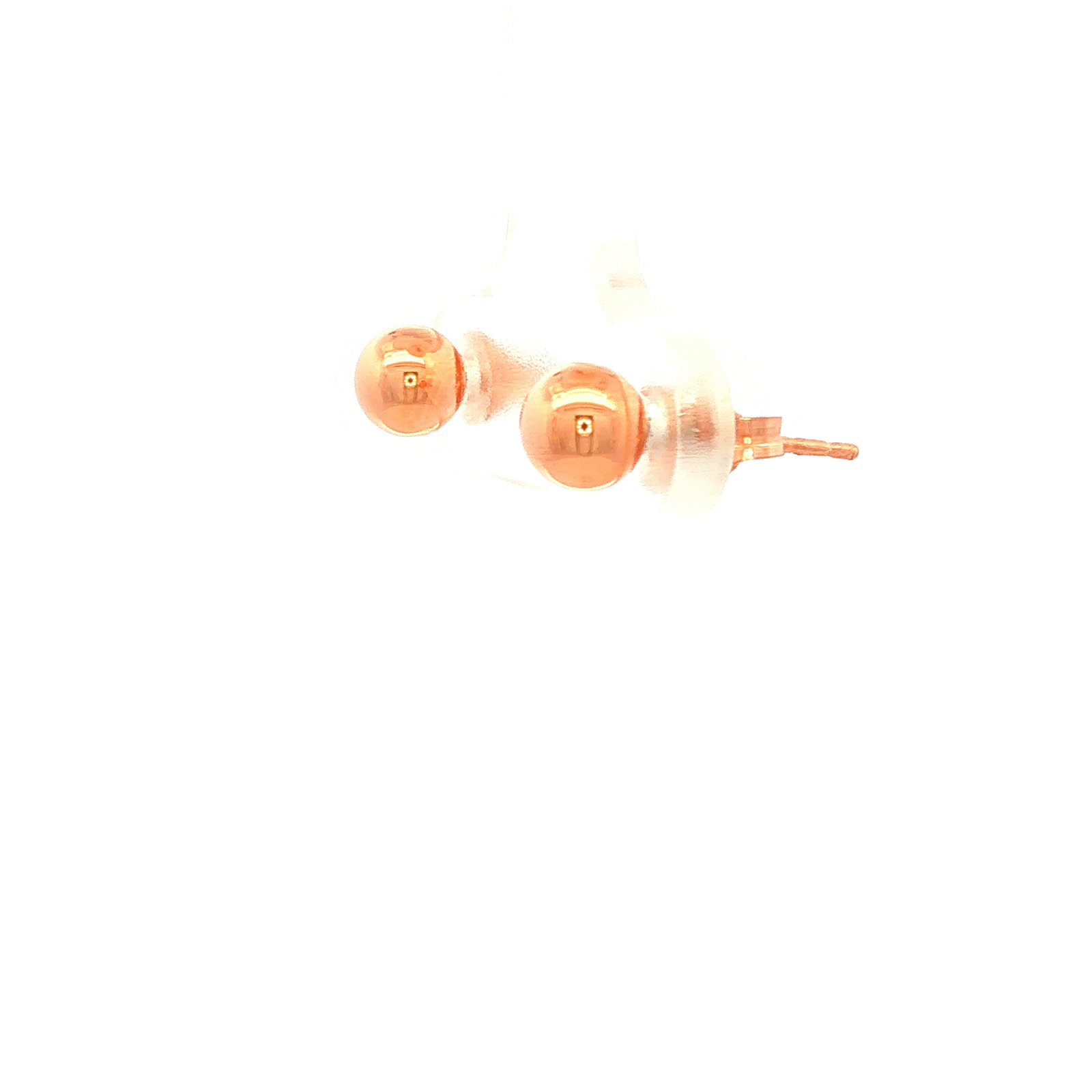 Rose Gold Round Ball Stud Earrings 5mm