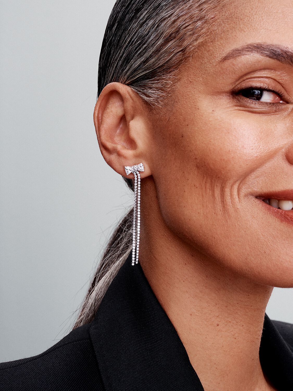 Pandora Pavé Bow Drop Earrings