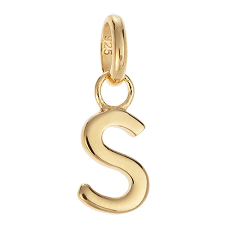 Kirstin Ash 18ct Gold Vermeil Outline Initial 'S'