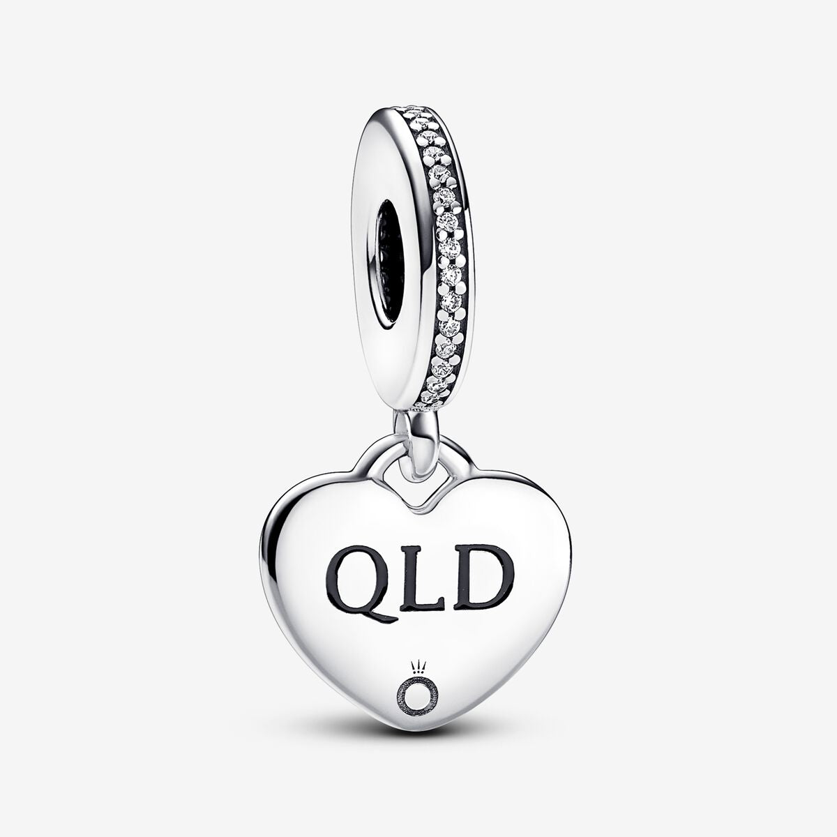 Queensland Engravable Heart Dangle Charm