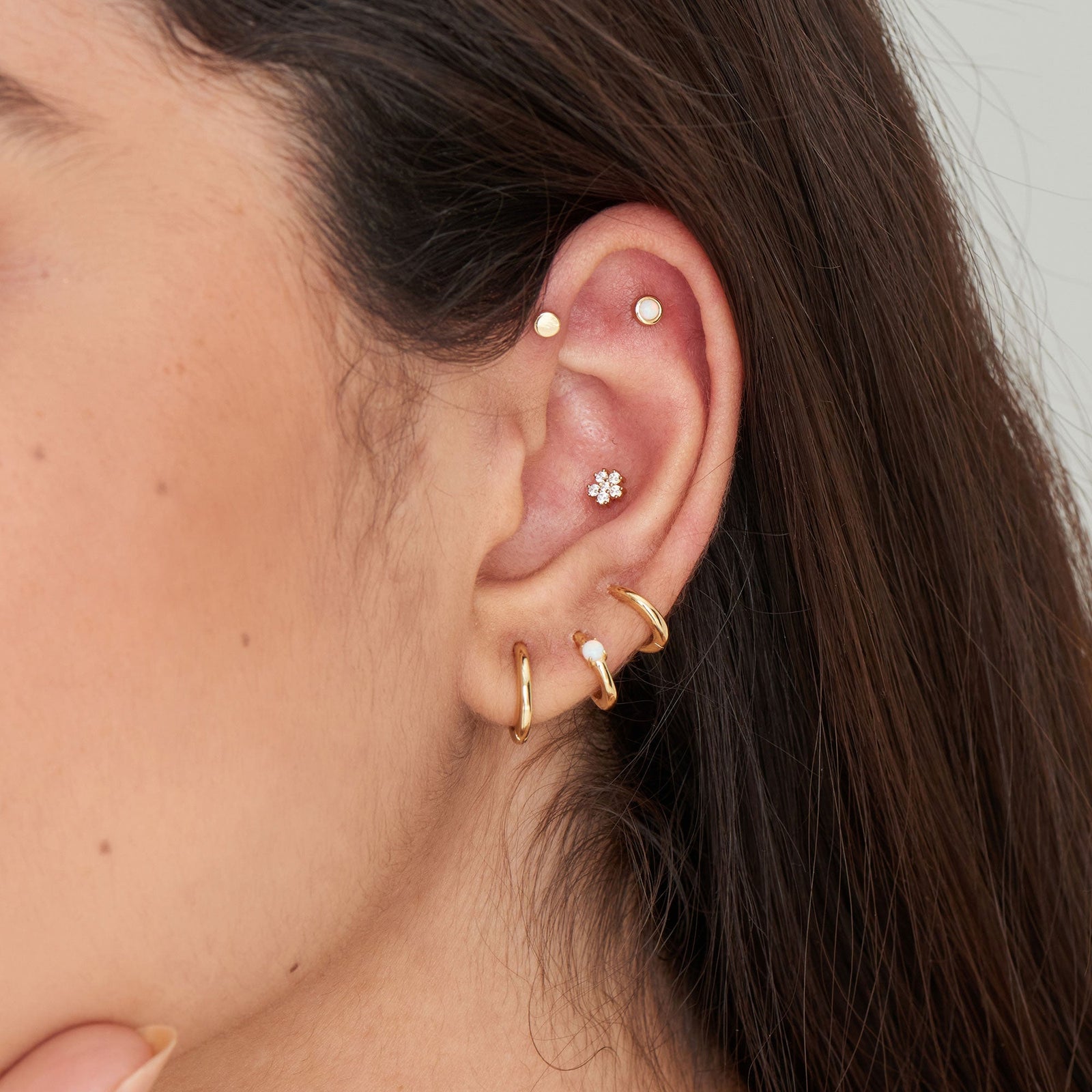 Ania Haie Smooth Earrings Mini Huggie Hoop Earrings