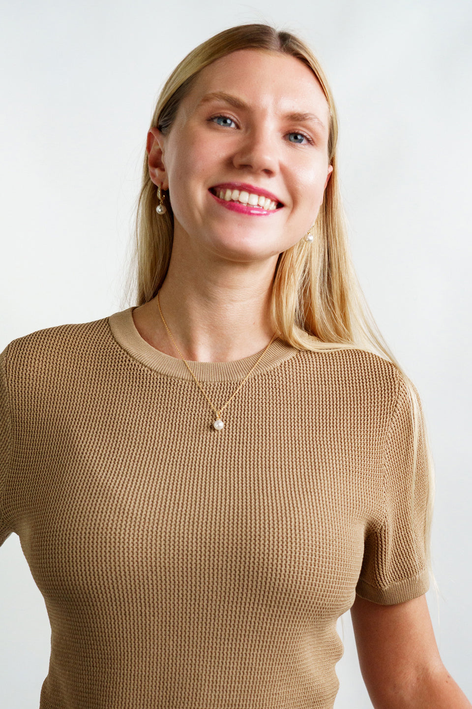 Georgini Adagio Serene Shine Pearl Earrings Silver