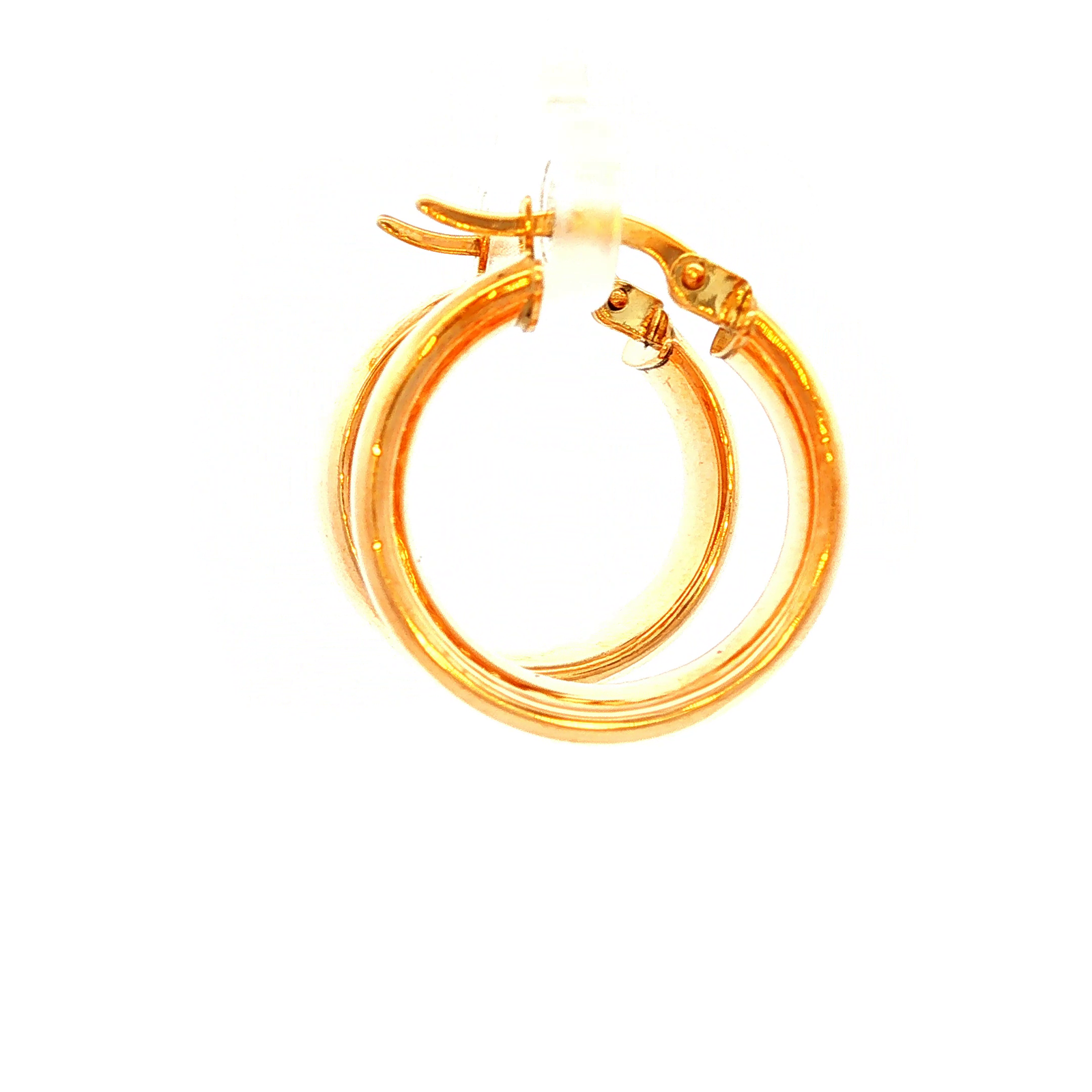 Plain Hoop Earrings in Yellow Gold