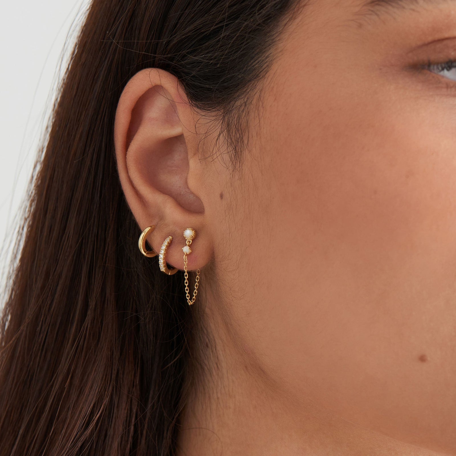 Ania Haie Smooth Earrings Mini Huggie Hoop Earrings