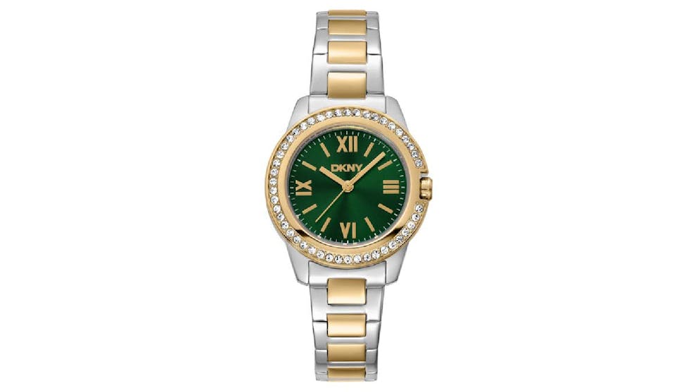 DKNY EVENING Women's Dark Green Dial Stainless Steel Watch