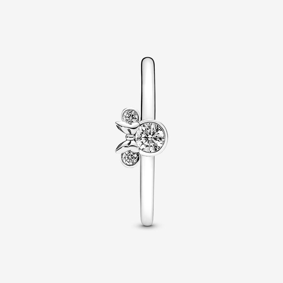 Disney Minnie Mouse sterling silver ring with clear cubic zirconia