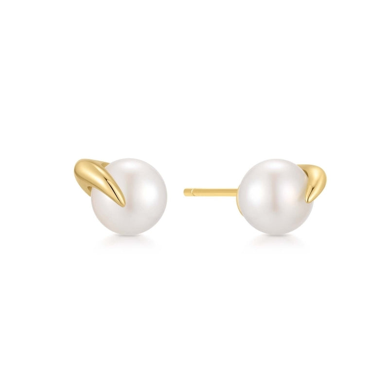 #5A REIMAG SIL PEARL CLAW STUDS