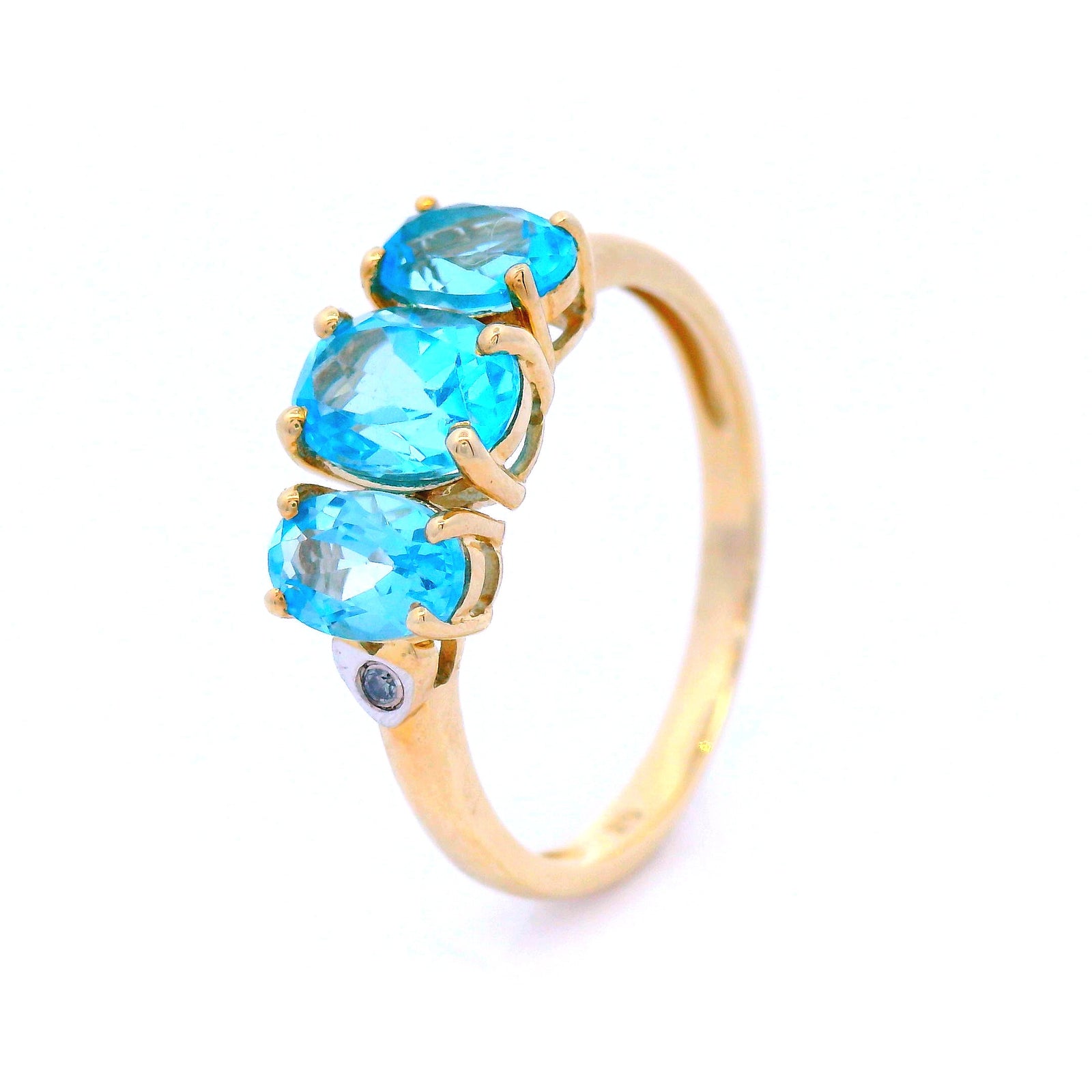 Blue Topaz and Diamond Dress Ring