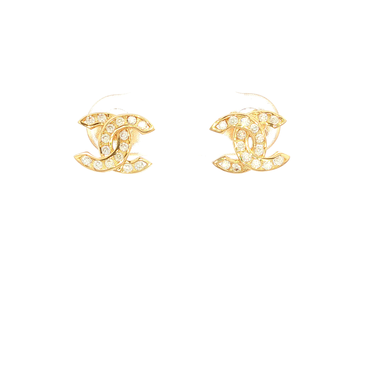 Small Chanel-Style Earrings in Yellow Gold