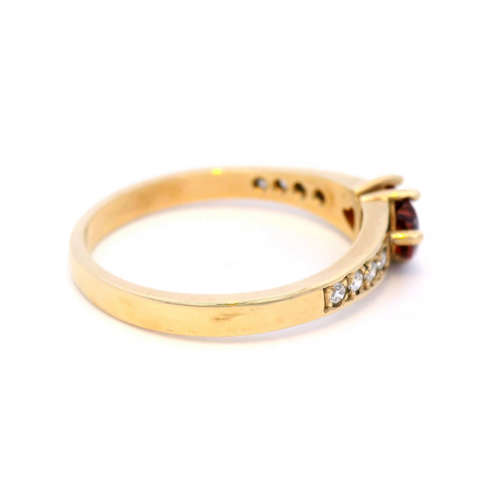 Hanh Finished Garnet And Diamond Dress Ring