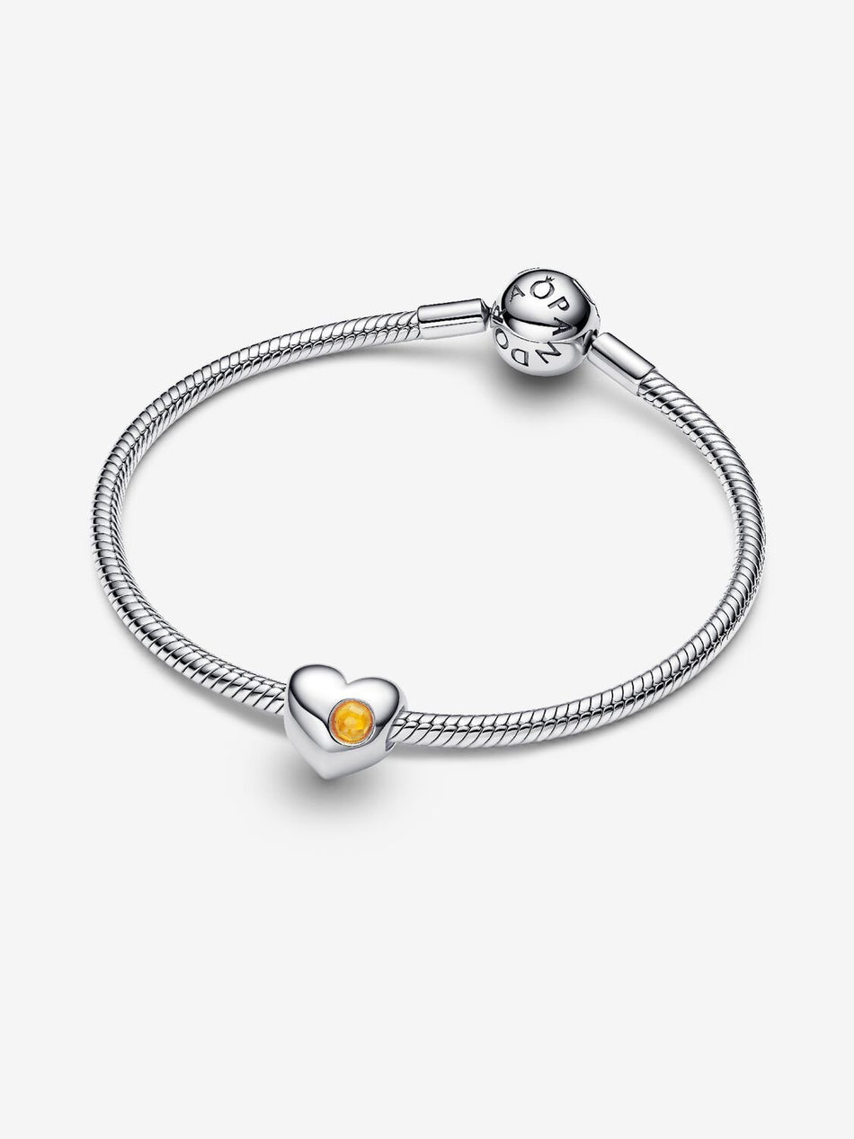 Pandora November Birthstone Heart Charm