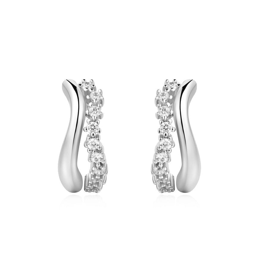 Ania Haie - Silver Sparkle Double Huggies