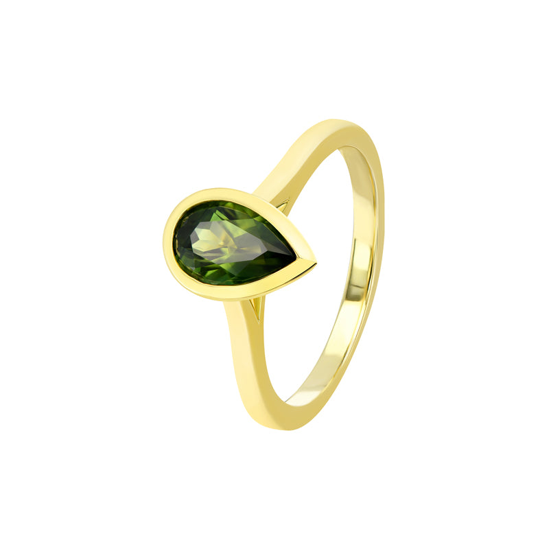Adelia Pear Green Ring