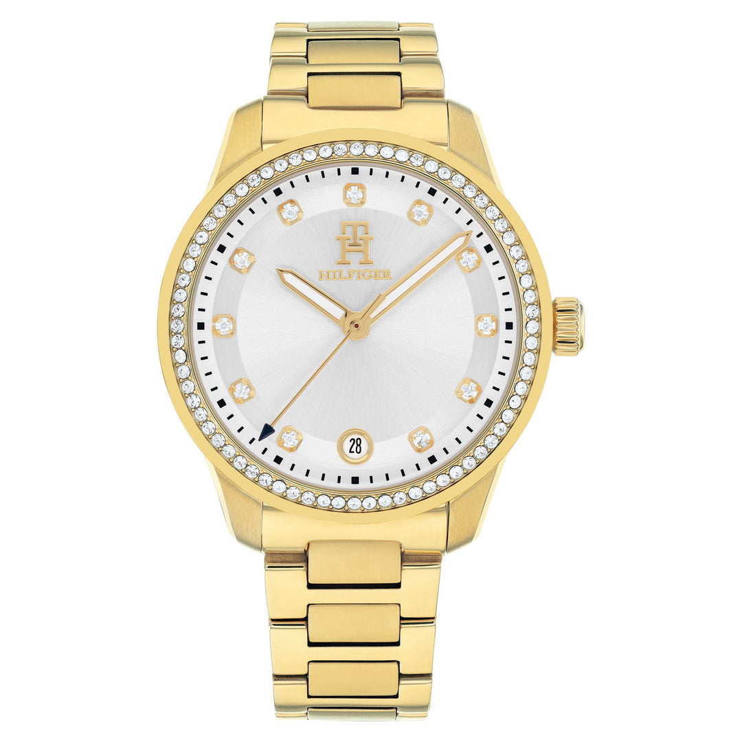 Tommy Hilfiger Gold Steel Silver Dial Women's Watch