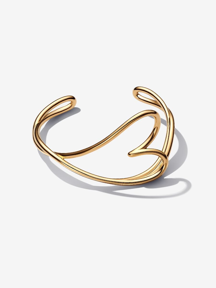 Pandora Organically Shaped Heart Bangle