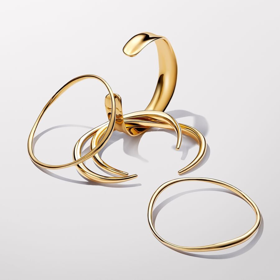Organically Shaped Open Bangle