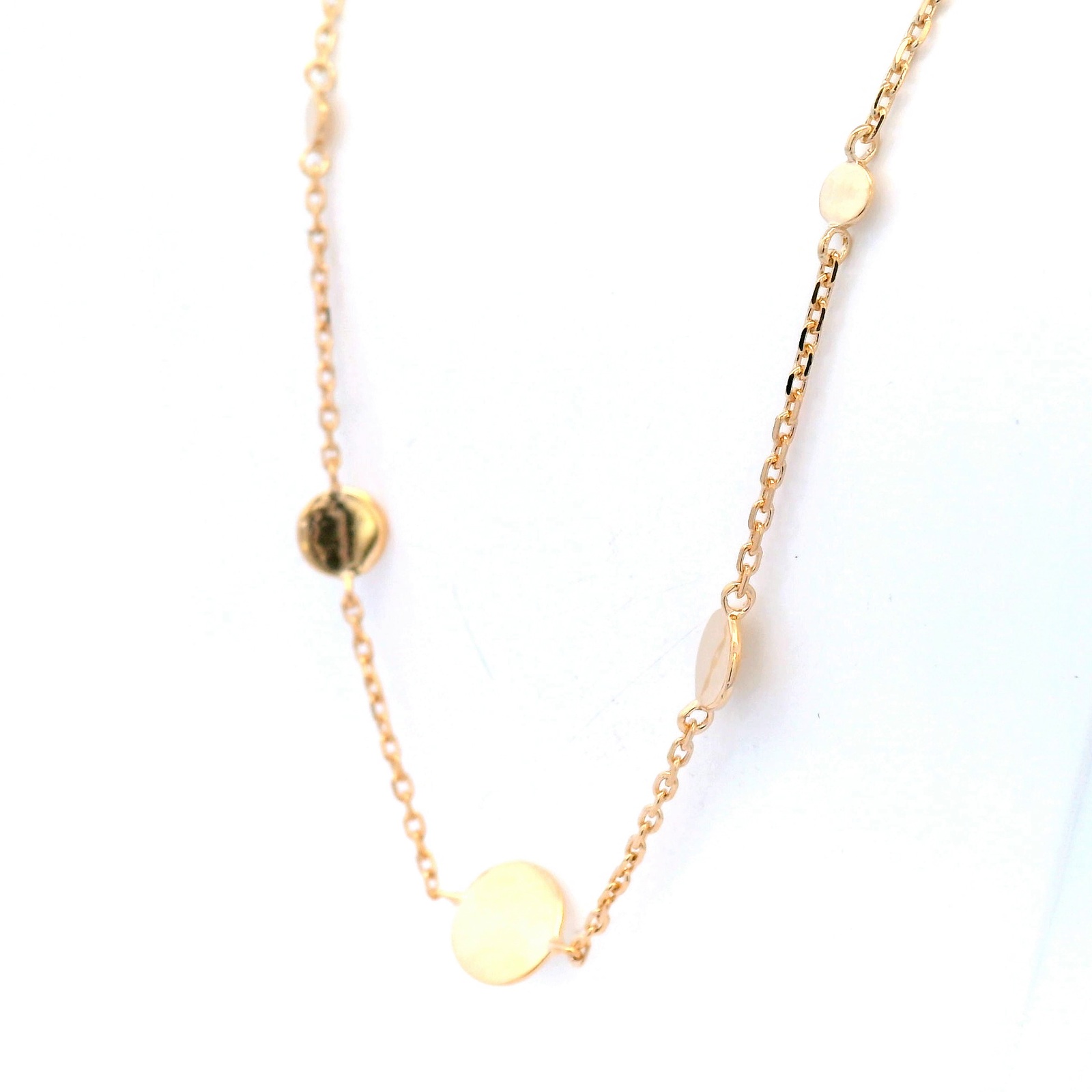 Multi Disc Necklet in Yellow Gold
