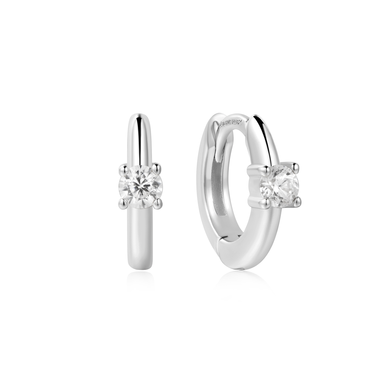 Ania Haie Solitaire Cubic Zirconia Mini Huggies